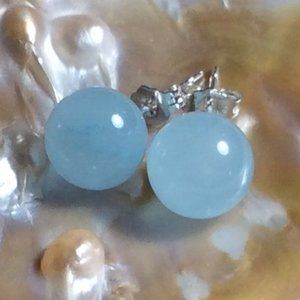 Natural Light Blue Jade Gemstone  SG-0001